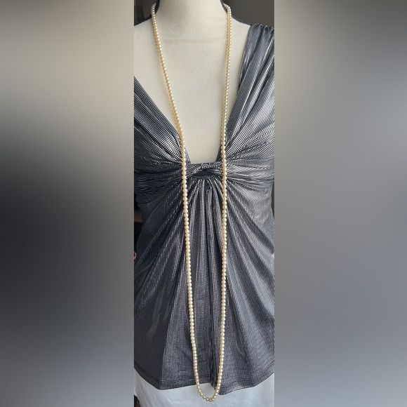 Vintage faux Pearl 59” champagne - Picture 4 of 8